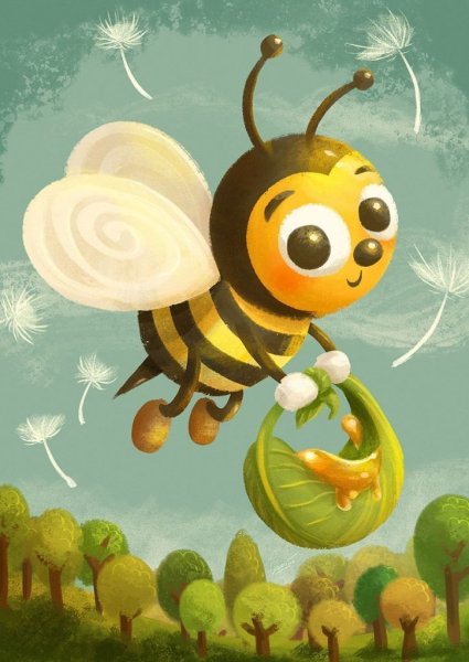 Акварельная Пчелка