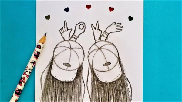 Рисунки для срисовки девуш