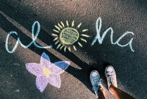 Мелками на асфальте