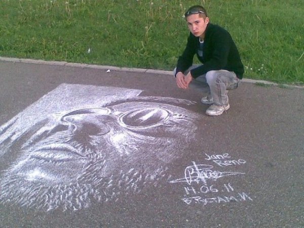 Рисование на асфальте