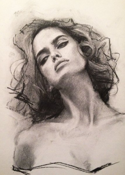 Зарисовки углем