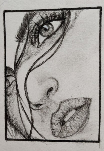 Пейзаж углем