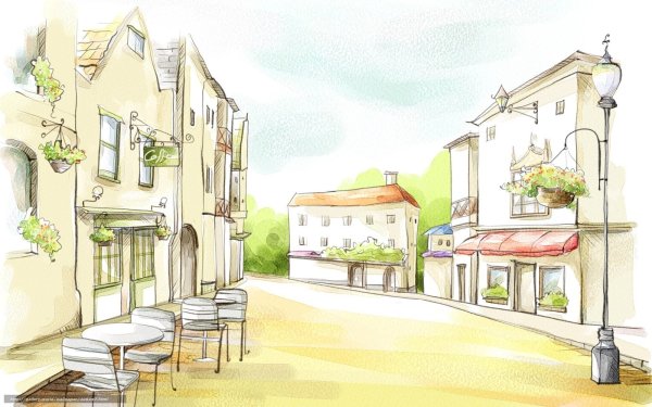 Нарисовать городской пейзаж