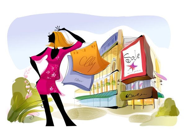 Рисунок на тему шоппинг