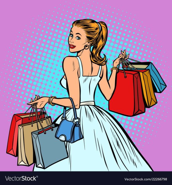 Девушка с покупками