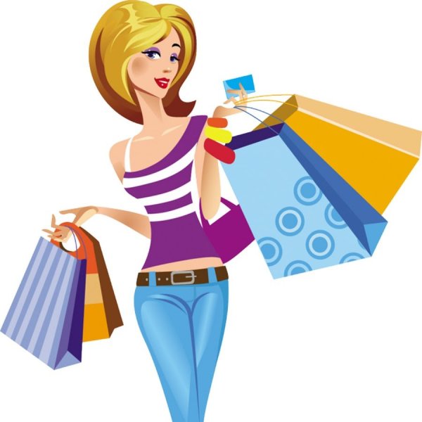 Девушка с покупками