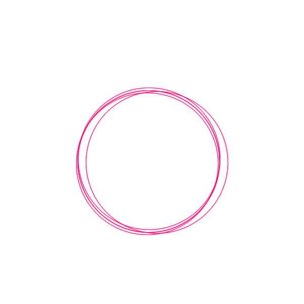 Круг с розовой окантовкой