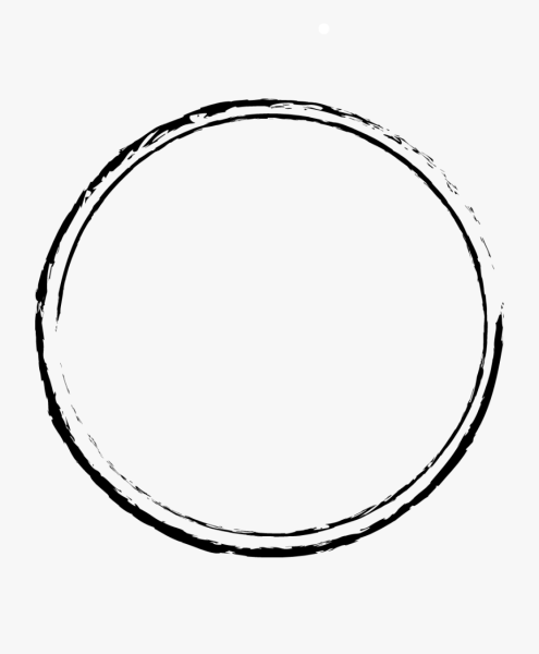 Рамка круглая черная