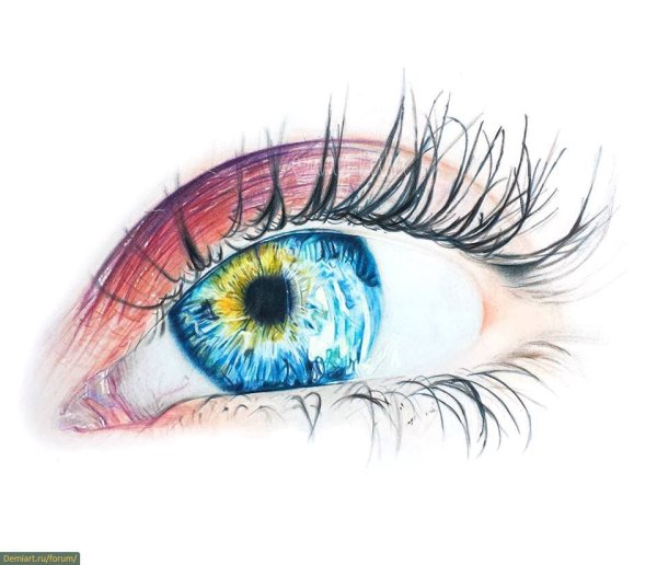 Два глаза рисунок
