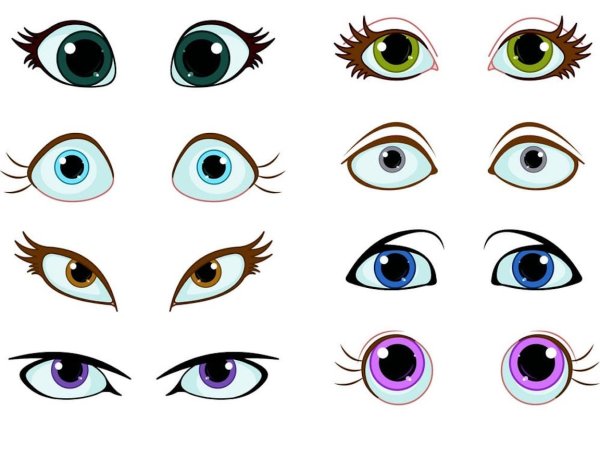 Глаза мультяшные