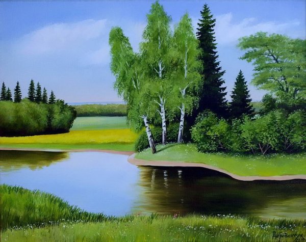 Картины с изображением озера
