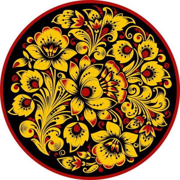 Хохломская роспись вектор