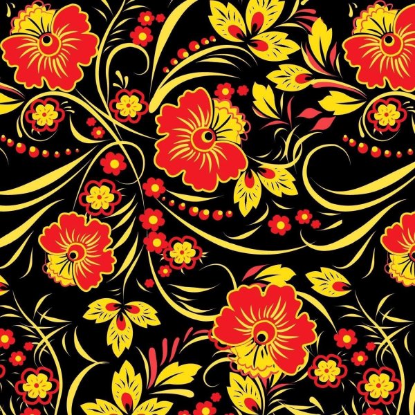 Элементы народная роспись Хохломская