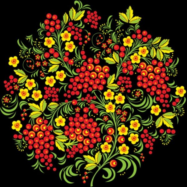 Хохломская роспись фоновая роспись