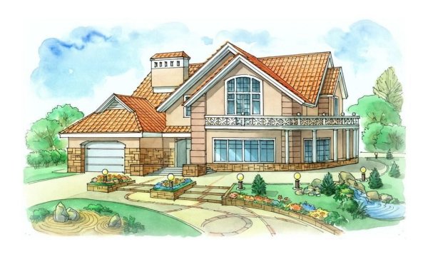 Дом мечты рисунок карандашом