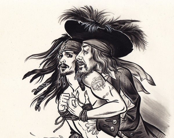 Пираты Карибского моря Барбосса и Джек