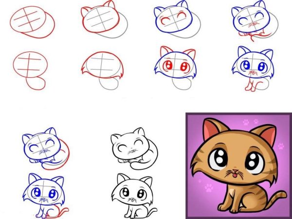 Красивые мультяшные кошечки