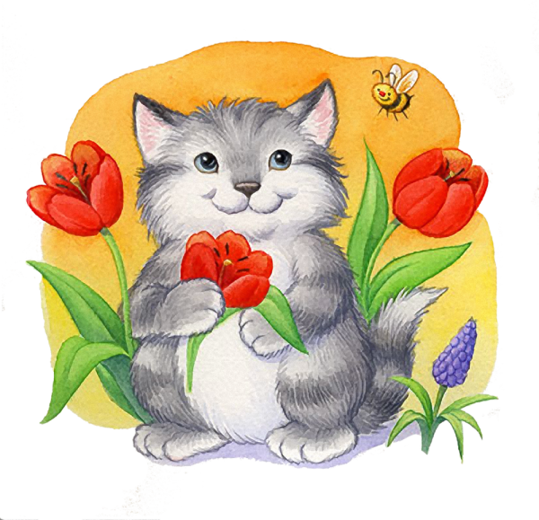 Красивые котята мультяшные