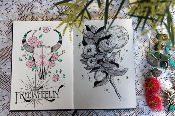 Новогодние идеи в скетчбуке