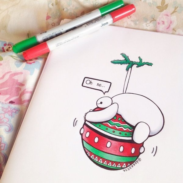 Идеи для рисования новогодних открыток