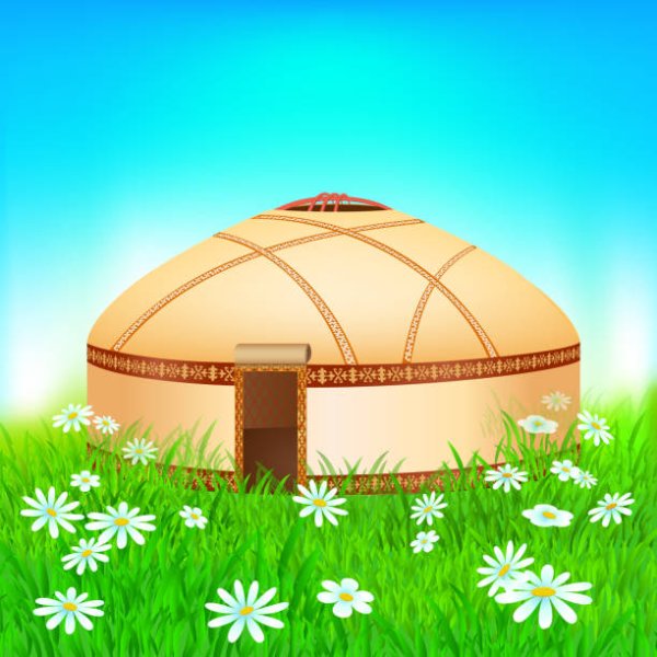 Бурятская юрта вектор