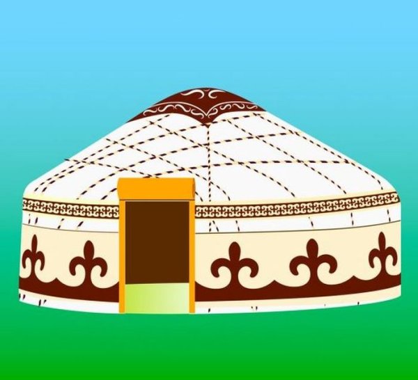 Бурятская юрта вектор