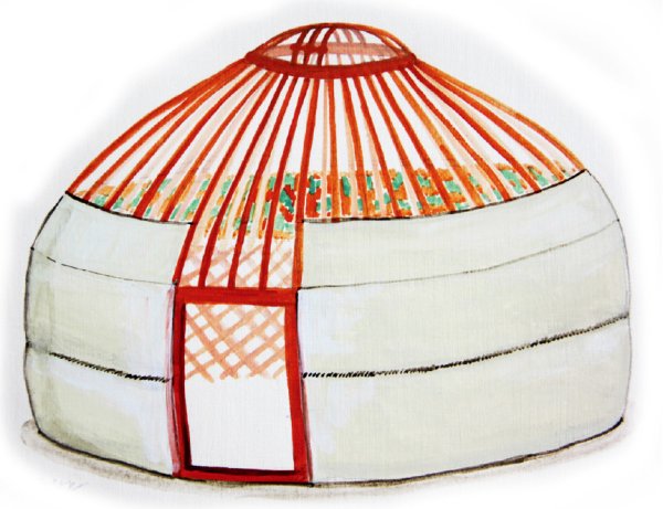 Казахская юрта вектор