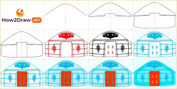 Рисование Юрты