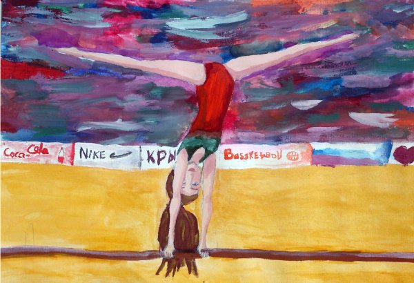 Рисунок на тему спорт красками