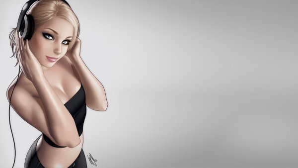 Рисованные девушки на рабочий стол