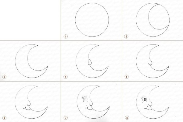 Месяц рисунок