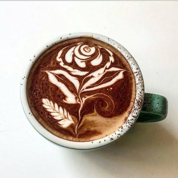 Рисование на кофейной пенке