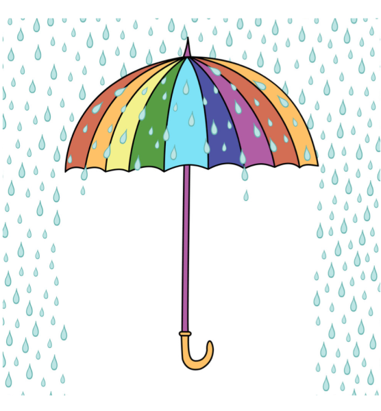 Зонт от дождя для детей мультяшная