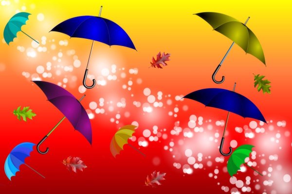 Летит на зонтике