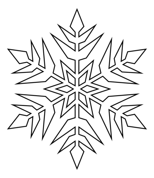 Снежинка раскраска