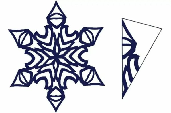 Трафарет «снежинки»