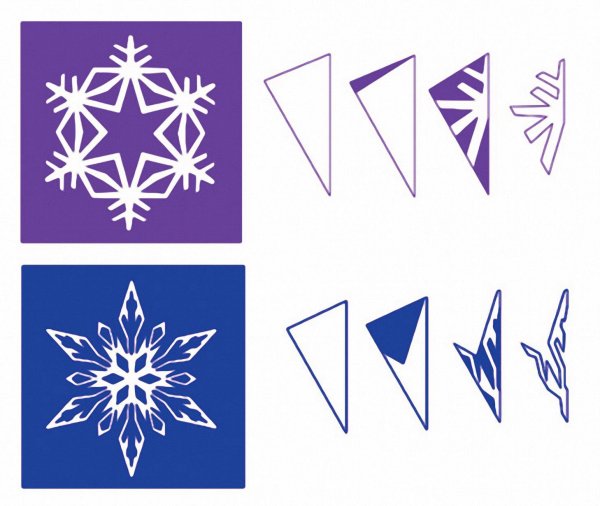 Как вырезать красивую снежинку из бумаги схемы