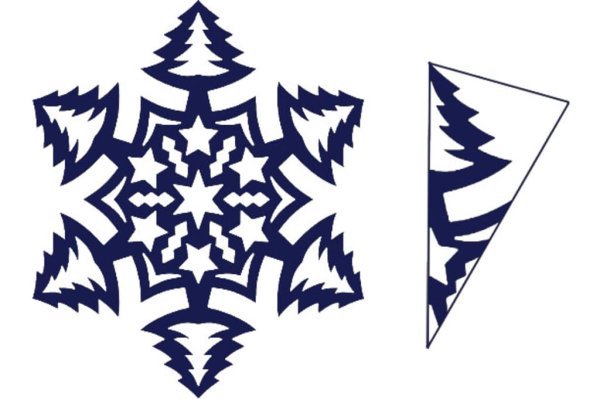 Простые схемы снежинок из бумаги для вырезания