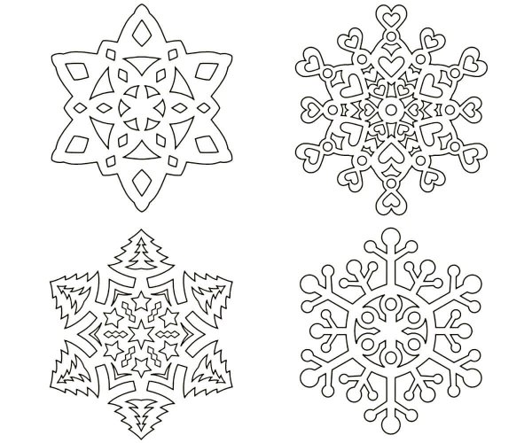 Трафарет «снежинки»