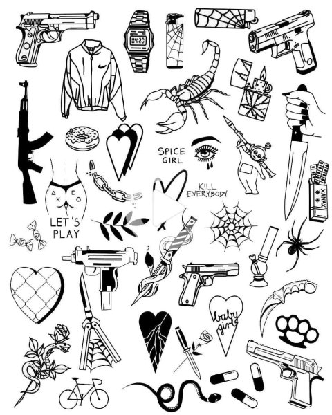 Эскиз маленькой тату