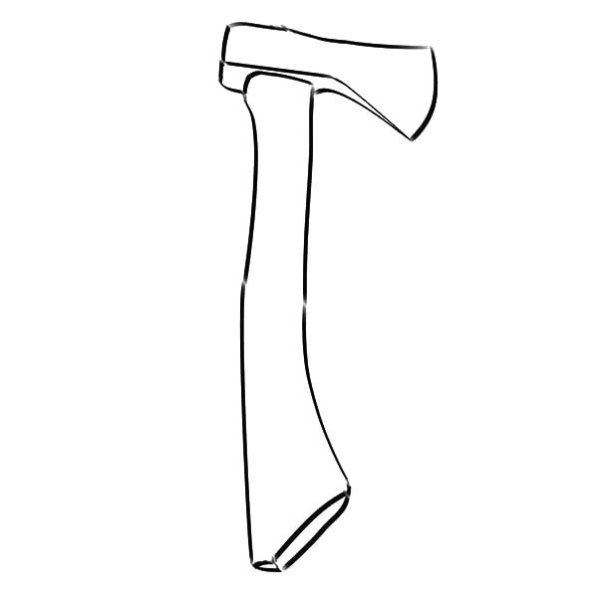 Топор раскраска для детей