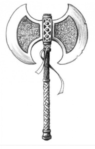 Рисунок на топорище