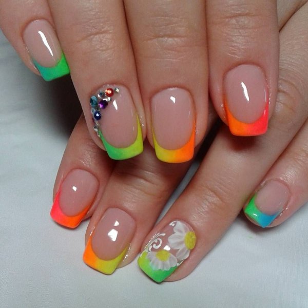 Френч с цветами