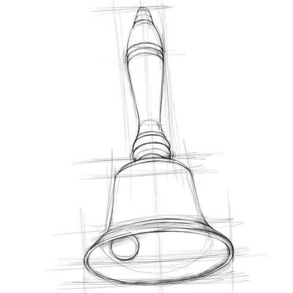 Раскраска колокольчик школьный