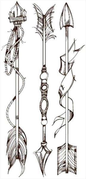 Лук и стрелы эскиз