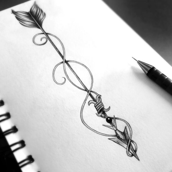 Татуировка стрела эскиз