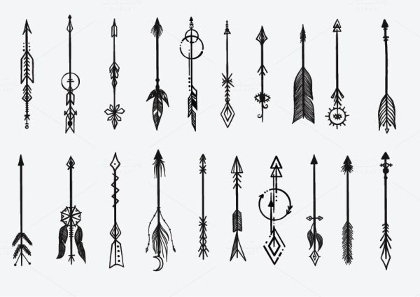 Стрела с перьями