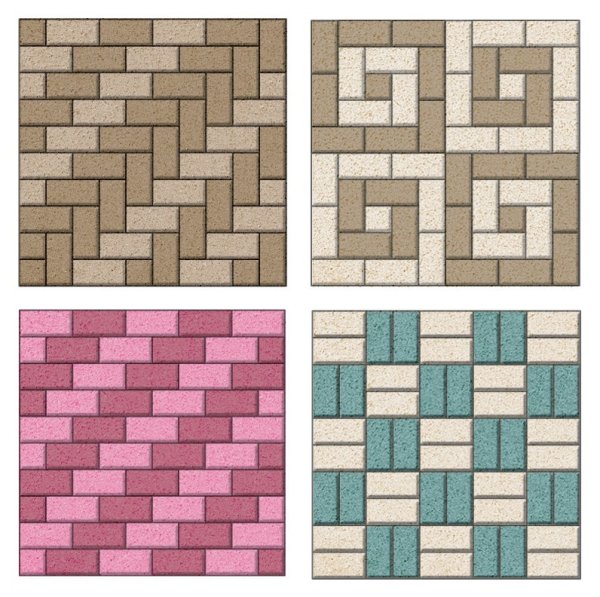 Схема укладки тротуарной плитки брусчатка