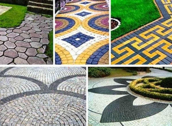 Необычные узоры тротуарной плитки