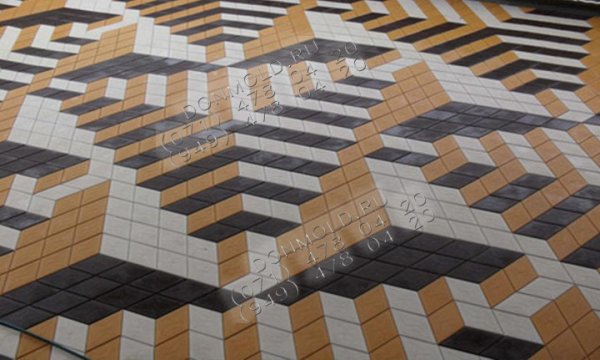 Схема раскладки брусчатки 200х100